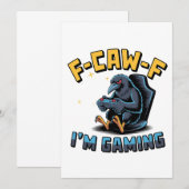 F-Caw-F I'm Gaming Funny Raven Crow Meme   セーブザデート (正面/裏面)