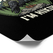 F-Caw-F I'm Hiking Raven Crow Spirit Cool Unique ポスター (角)