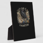 F-Caw-F I'm Knitting Creative Casual フォトプラーク (側面)