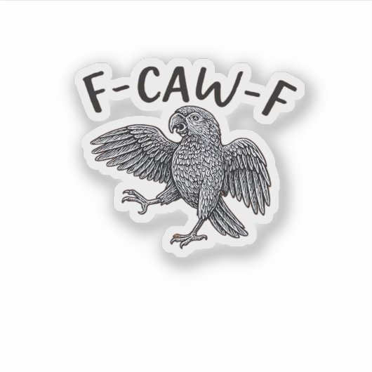 F Caw F Minimal Clean Design シール (正面)