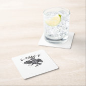 F Caw F Minimal Clean Design スクエアペーパーコースター (インサイチュ)