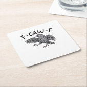 F Caw F Minimal Clean Design スクエアペーパーコースター (アングル)