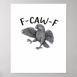 F Caw F Minimal Clean Design ポスター