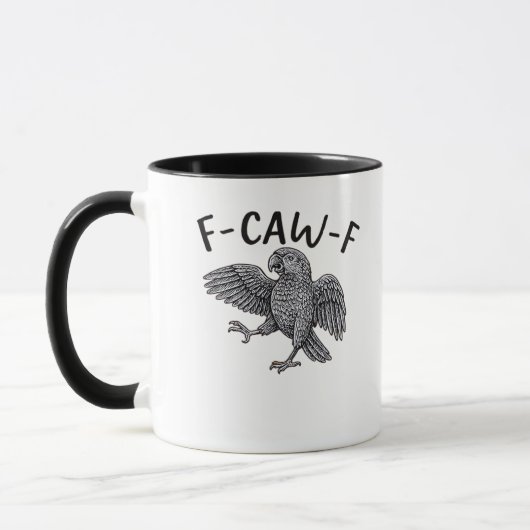 F Caw F Minimal Clean Design マグカップ (左)