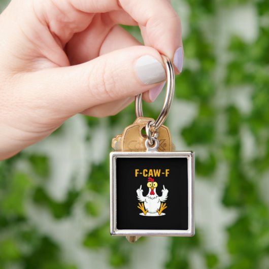 F-Caw-F Quote Rooster Meme キーホルダー (手)