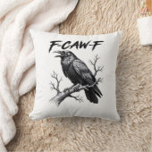 F-Caw-F Raven おもしろい Pun F-Caw-Fクリエイティブ図 クッション (ブランケット)