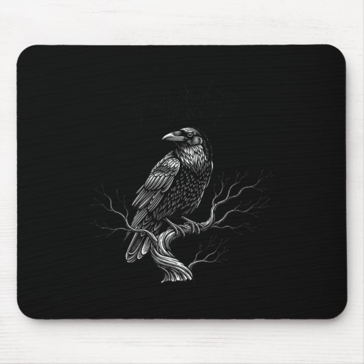 F-caw-f - Raven - Crow - Halloween Costume Premium マウスパッド (正面)