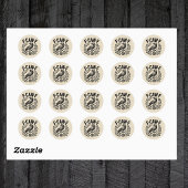 F-CAW-F Raven Funny Floral Wreath Dark Humor ラウンドシール