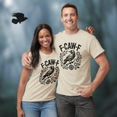 F-CAW-F Raven Funny Floral Wreath Dark Humor Tシャツ