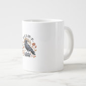 F-Caw-F Raven Moon Gothic Halloween Crow Bird Love ジャンボコーヒーマグカップ (正面右)