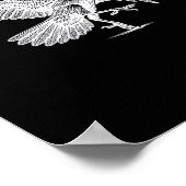 F-Caw-F Raven Vintage Graphic ポスター (角)