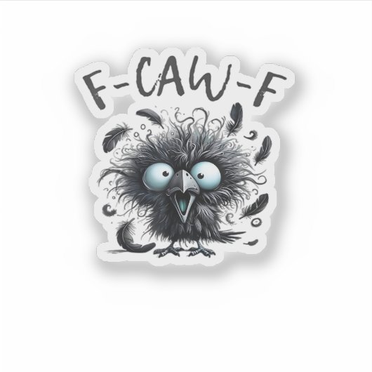 F Caw F Retro Classic Style シール (正面)