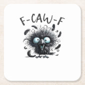 F Caw F Retro Classic Style スクエアペーパーコースター (正面)