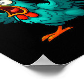 F-caw-f Rooster Chicken Funny Farm Animal Humor ポスター (角)