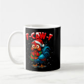 F Caw F Rooster Christmas Fcawf Chicken Whisperer コーヒーマグカップ (左)