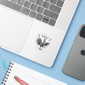 F Caw F Rooster, F-Caw-F Funny Chicken Humor Cool  シール (ノートパソコンとiPhone)
