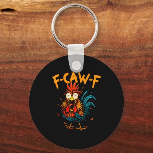 F Caw F Rooster Funny Bird Fcawf Chicken Coffee  キーホルダー (正面)