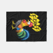 F Caw F Rooster Funny Bird Fcawf Chicken Whisperer フリースブランケット (正面(横))