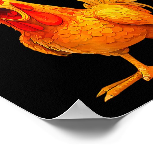 F Caw F Rooster Funny Bird Fcawf Chicken Whisperer ポスター (角)