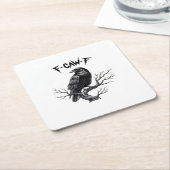 F Caw F Trendy Modern Style スクエアペーパーコースター (アングル)