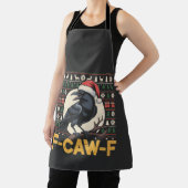 F-Caw-F Ugly Christmas Sweater Funny Raven Xmas   エプロン (インサイチュ)