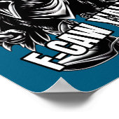 F-caw Y'all Crow Redneck Cowboy Hat Cussing Angry  ポスター (角)