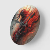 F Chord - AI Digital Art Print ラウンド壁時計 (傾斜)