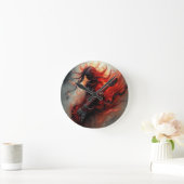 F Chord - AI Digital Art Print ラウンド壁時計 (ホーム)