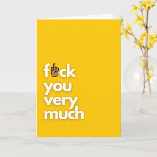 F*Ckあいさつカード カード (黄色い花)