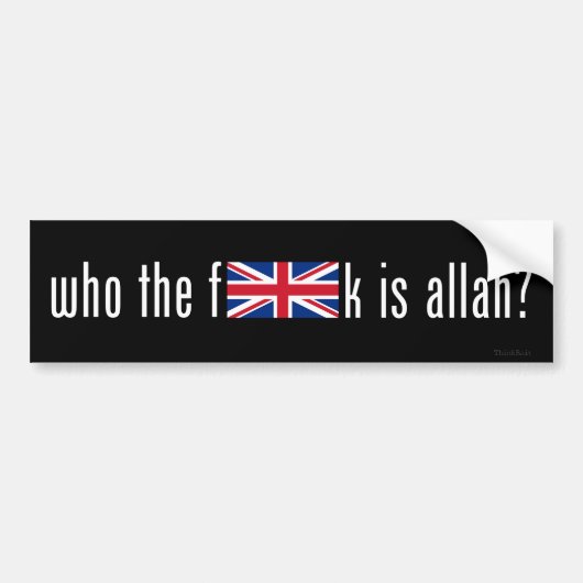 f*ckがアッラーとは誰か英国の主権 バンパーステッカー (正面)