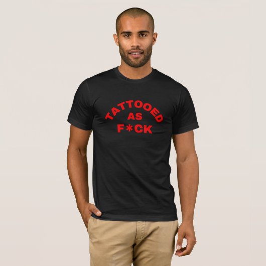 F*ckの刺青クール Tシャツ (正面フル)