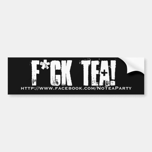 F*CKの茶 バンパーステッカー (正面)