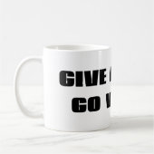 F*ckをビーガン行きます与えて下さい コーヒーマグカップ (左)