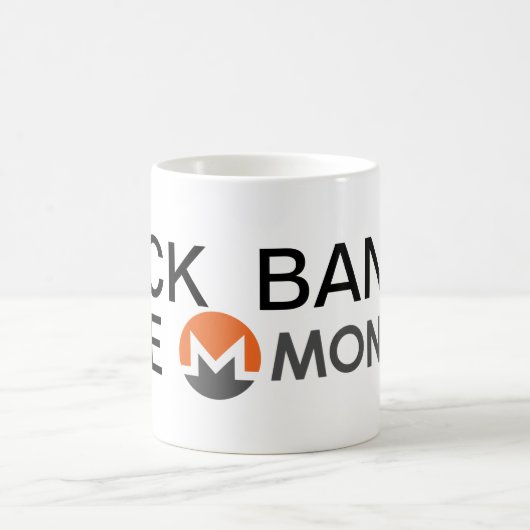 F#CKバンクがモネロマグを使用 コーヒーマグカップ (中央)