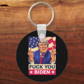 F%ckユーバイデン氏トおもしろいランプ キーホルダー (正面)