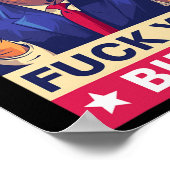 F%ckユーバイデン氏トおもしろいランプ ポスター (角)