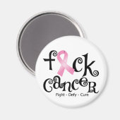 F*CK乳癌(ピンクリボン) マグネット (正面/裏面)