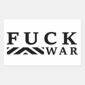 F@ck戦争なし 長方形シール (正面)