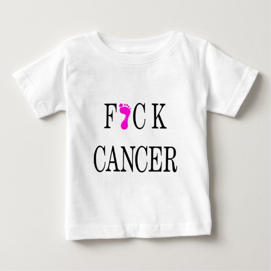 f*ck癌の柔らかい文字 ベビーTシャツ (正面)