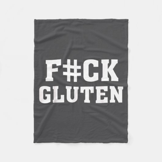 F#ck Gluten - For - Funny Gluten Quote Saying フリースブランケット (正面)