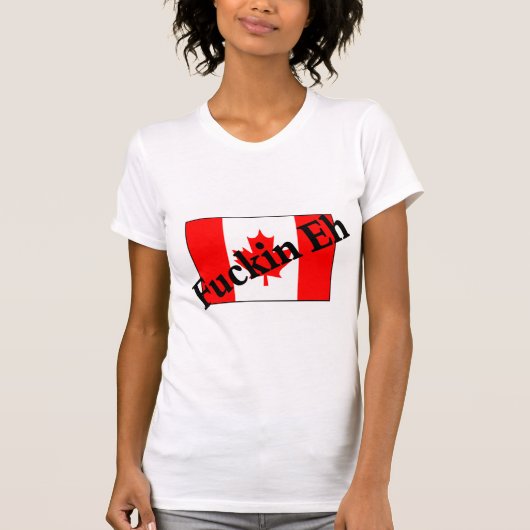 F*ckin (カナダの旗) tシャツ (正面)