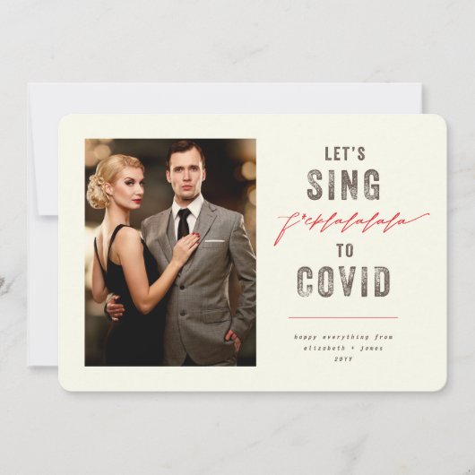 F*Cklalalalaを歌って大人写真を撮ろうおもしろい シーズンカード (正面)