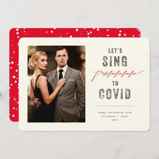 F*Cklalalalaを歌って大人写真を撮ろうおもしろい シーズンカード (正面/裏面)