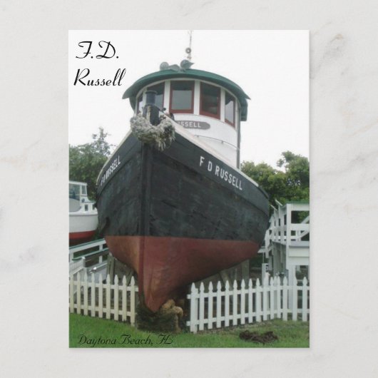F.D. Russell Tug Boat # 1 ポストカード (正面)