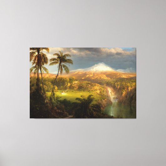 F. E. CHURCH – 熱帯のシャワー通過1872 キャンバスプリント (正面)
