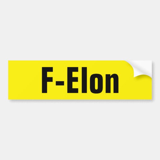 F-Elon バンパーステッカー (正面)