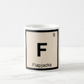 F - Flapjacks化学周期表の記号 コーヒーマグカップ (中央)