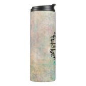 F Floral Monogram Letter タンブラー (回転左)