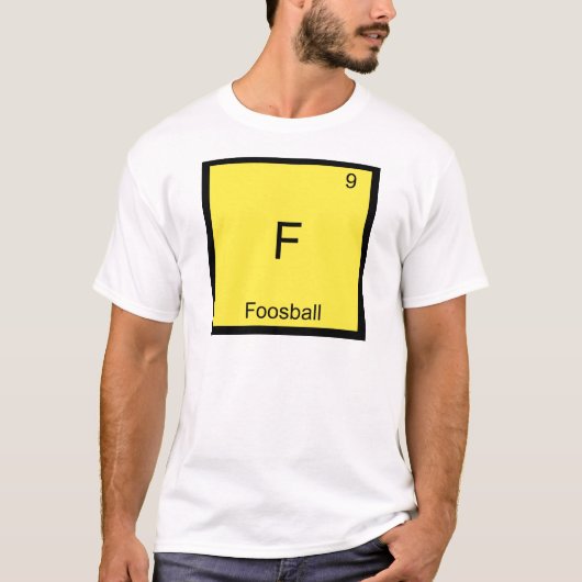 F - Foosball おもしろい Chemistry Elementシンボルティー Tシャツ (正面)