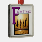 F for Friends メタルオーナメント (右)